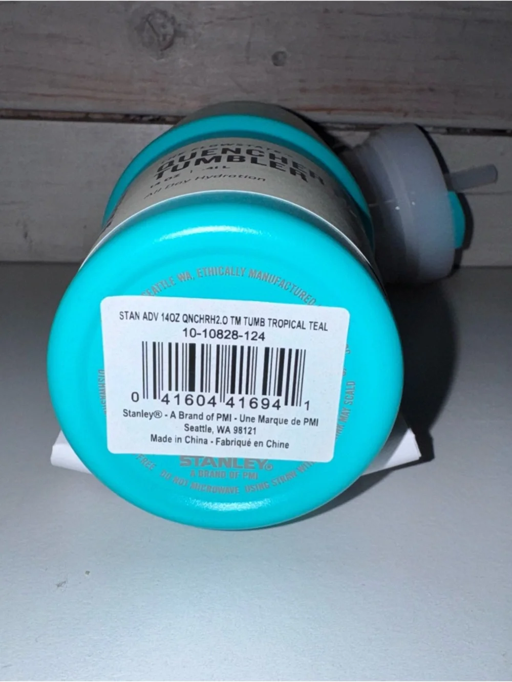 Stanley 14oz Quencher Tumbler TROPICAL TEAL Summer 2024 Heat Wave Collection NWT - Picture 4 of 5